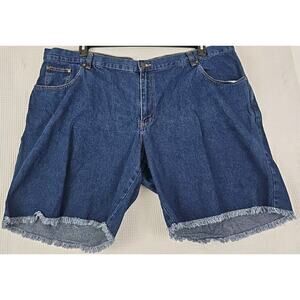 MAINSTREET BLUES ~Woman Plus Size 30W~ Blue Denim Cotton Shorts Pockets, Zipper.
